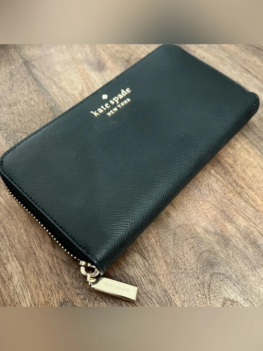 Kate Spade Brynn Large Continental Wallet Zip Around Black Exc Cond